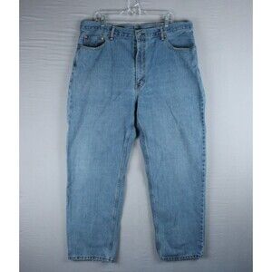 Levi's 550 Relaxed Fit Jeans Light Wash Blue Classic Denim Cotton Men's 42 x 32